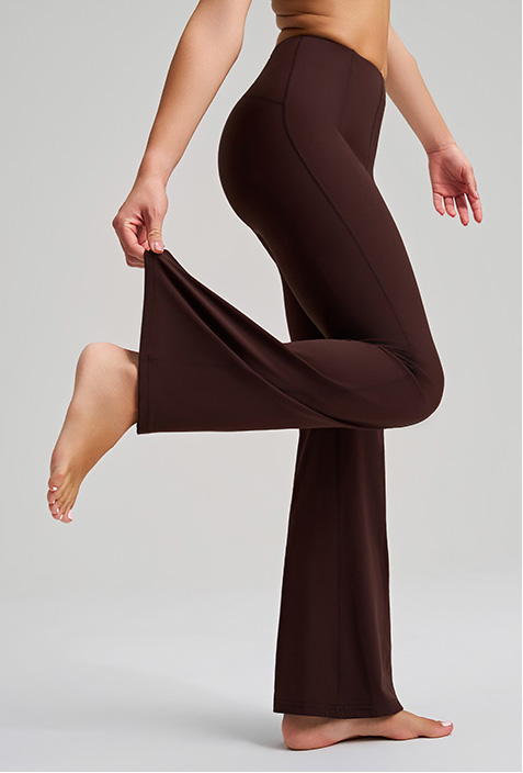 Naked high waisted yoga bell bottom pants